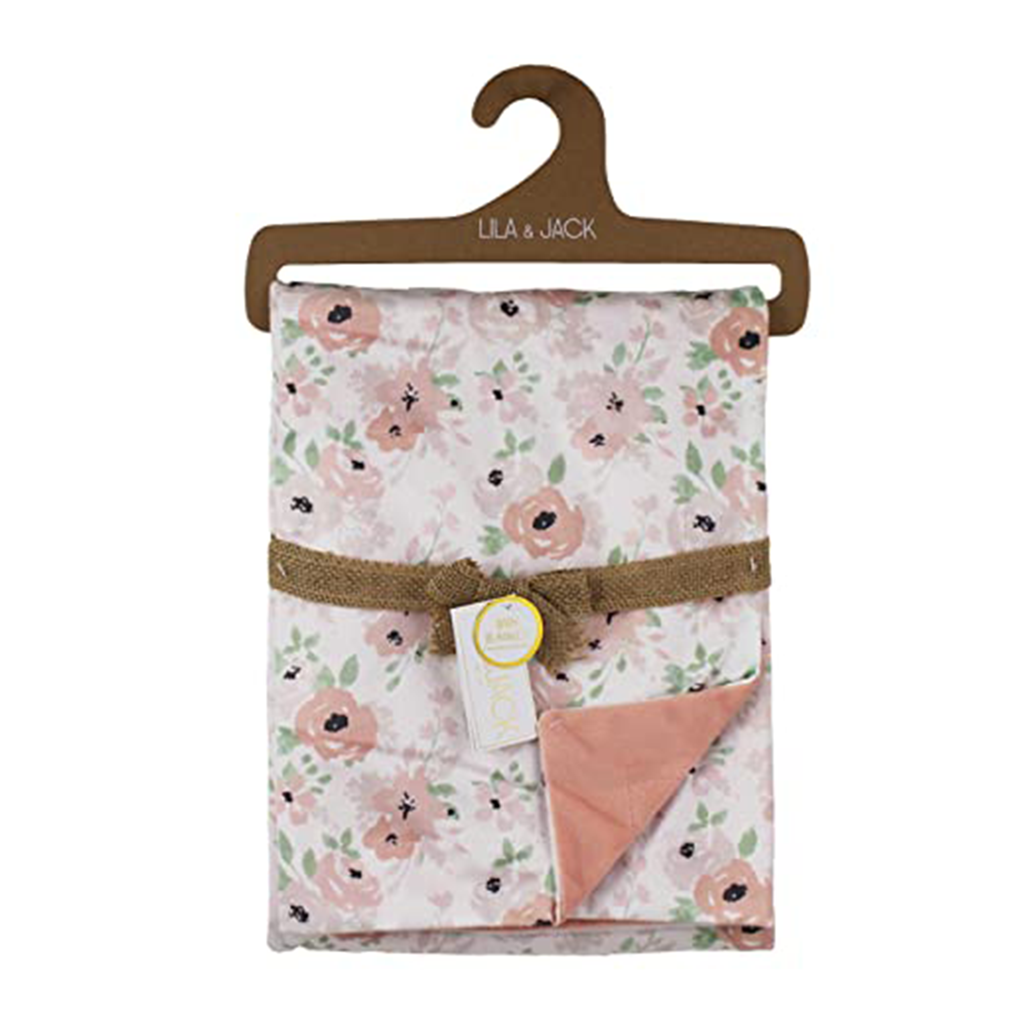 Minky Blanket Pink Floral Lilaandjack