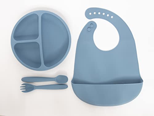 Silicone Meal Set  (Blue)