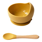 Silicone Bowl and Spoon Set (Mustard)