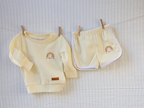 French Terry pull over set (Yellow, Rainbow)