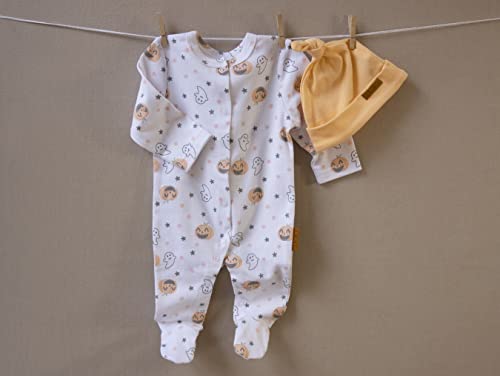 Halloween Pajama & Hat Set (White/Pumpkin)