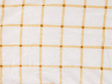 Minky Blanket (White With Mustard Grid)