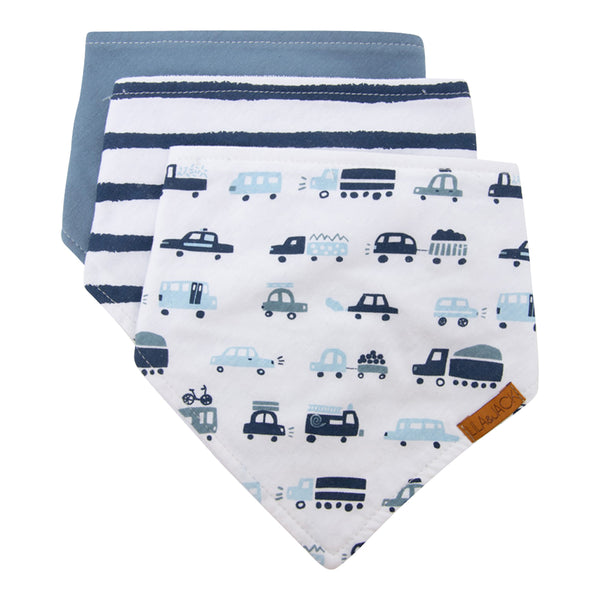 Bandanna Bib and Socks Set (Cars/Multicolor)