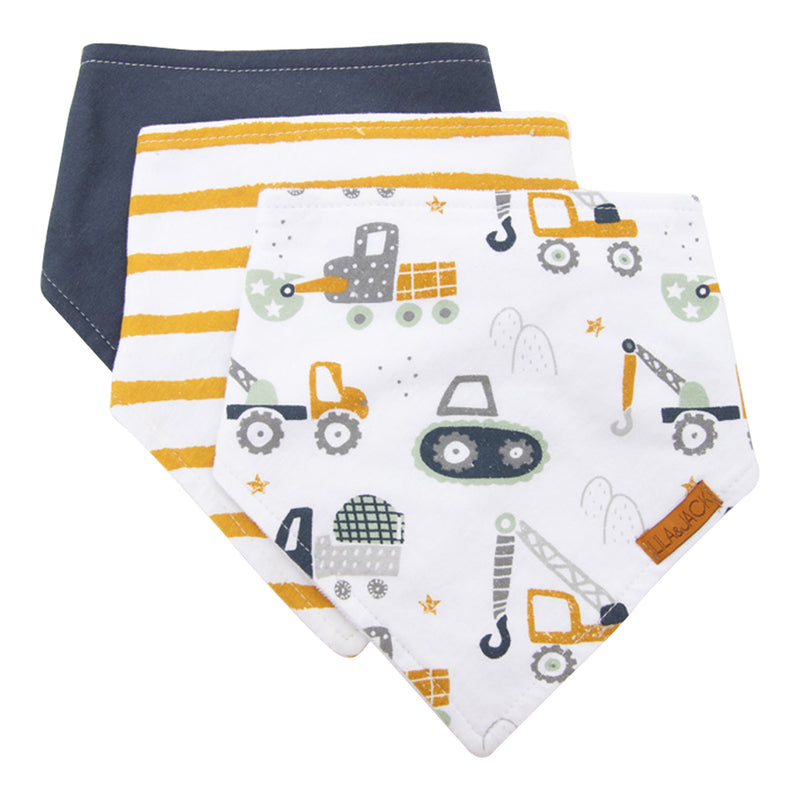 Bandanna Bib and Socks Set (Trucks and Stripes)