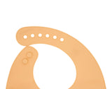 Silicone Bibs  (Peach & White)