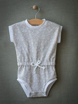 French Terry Romper & Headband Set (Grey)