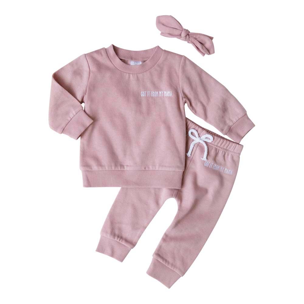 Influencer Sweat Suit & Headband Set (I got it from my Mama) – Lilaandjack