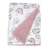 Minky Blanket (Pink With Dandelion)